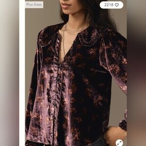 Anthropologie Pilcro, Keira Long Sleeve Blouse, Size Small, NWT